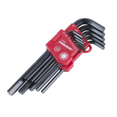 JSP41936 image(0) - J S Products 13-Piece Long Arm Hex Key Wrench Set, Inch (SAE)