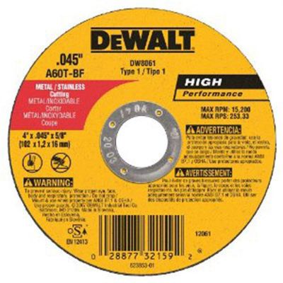 DWTDW8061 image(0) - DeWalt 4" GRINDING WHEEL