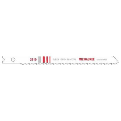 MLW48-42-2310 image(0) - Milwaukee Tool 4-1/8" GP JIG SAW BLADES, 10 TPI, BI-METAL, U-SHANK, (5-PK)