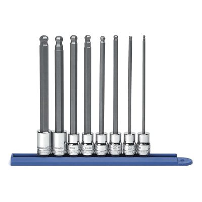 KDT80573 image(0) - GearWrench 8PC 3/8" DRIVE METRIC BALL HEX BIT SOCKET SET