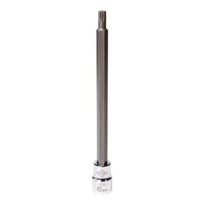 MAY16730 image(0) - Mayhew Mayhew 6 MM Triple Square Long Insert Socket Bit, 3/8-Inch Drive