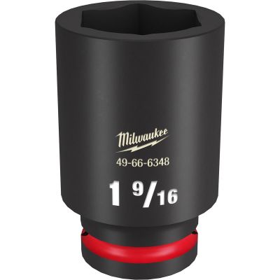 MLW49-66-6348 image(0) - Milwaukee Tool SHOCKWAVE Impact Duty  3/4"Drive 1-9/16" Deep 6 Point Socket