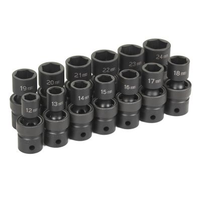 GRE1313UM image(0) - Grey Pneumatic 13 PC 1/2" DR STANDARD LENGTH METRIC UNIVERSAL SET