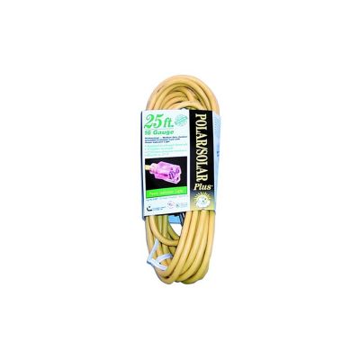 ECI01287 image(0) - Coleman Cable EXT CORD 25' 16/3 YEL LITED END