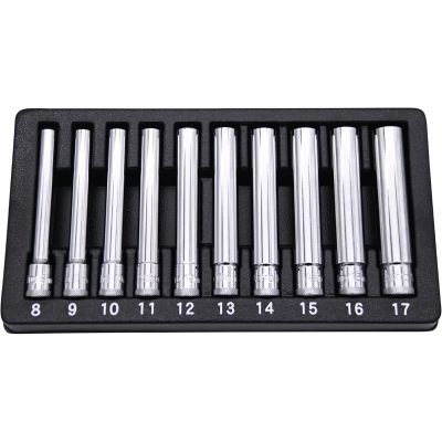 AST4110 image(0) - Astro Pneumatic 10pc 3/8" Drive Extra Deep Metric Socket Set