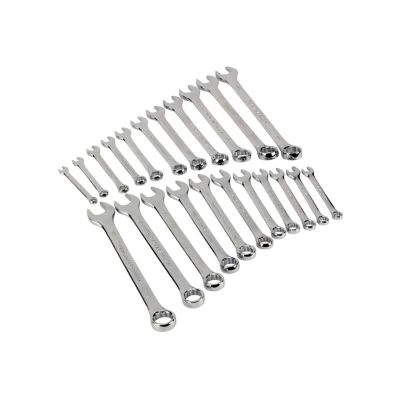 WLMW1069 image(0) - Wilmar Corp. / Performance Tool 22 PC SAE & MM FULL POLISH COMBINATION WRENCH SET