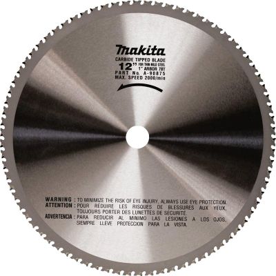 MAKA-90875 image(0) - Makita 12" 78T Carbide Tipped Saw Blade, Ferrous Metal, Thin Gauge