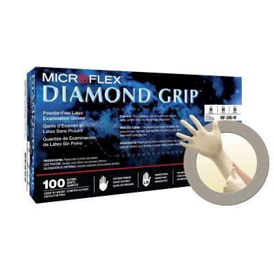 MFXMF300L-PL image(0) - Microflex DIAMOND GRIP MF-300 LATEX GLOVES L