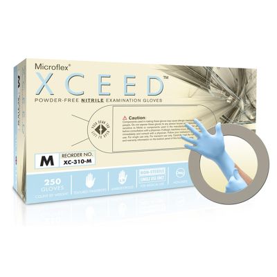 MFXXC310S image(0) - Microflex XCEED PF NITRILE EXAM GLOVES SMALL 250PK