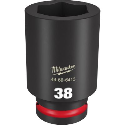 MLW49-66-6413 image(0) - Milwaukee Tool SHOCKWAVE Impact Duty  3/4"Drive 38MM Deep 6 Point Socket