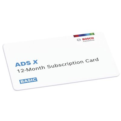 BSD3945-SUB-BAS image(0) - Bosch ADS 525X/625X 12 Month Subscription - Basic Plan