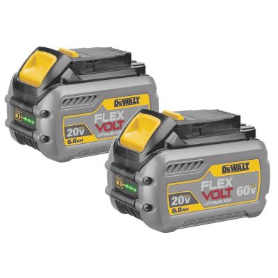 DWTDCB606-2 image(0) - DeWalt FLEXVOLT 20/60V MAX BATTERY 6.0AH 2PK DUEL