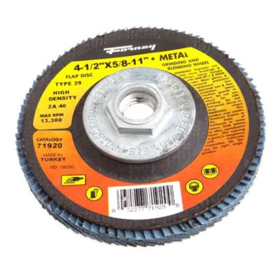 FOR71920 image(1) - Forney Industries Flap Disc, High Density, Type 29, 4-1/2 in x 5/8 in-11, ZA40