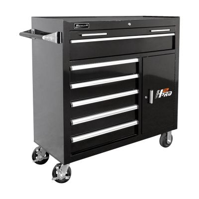 HOMBK04041062 image(0) - Homak Manufacturing 41 in. H2Pro Series 6 Drawer Rolling Cabinet, Black