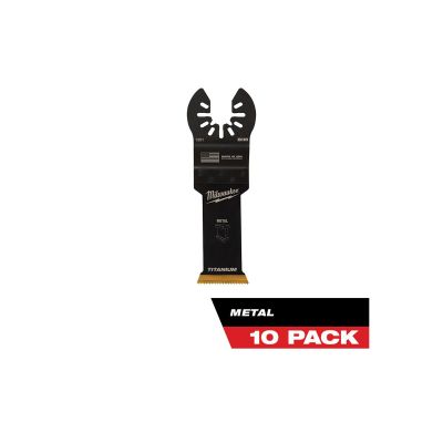 MLW49-25-1259 image(0) - Milwaukee Tool OPEN-LOK 1-1/8" TITANIUM CHARGED Bi-Metal Thin Metal Multi-Tool Blades 10PK