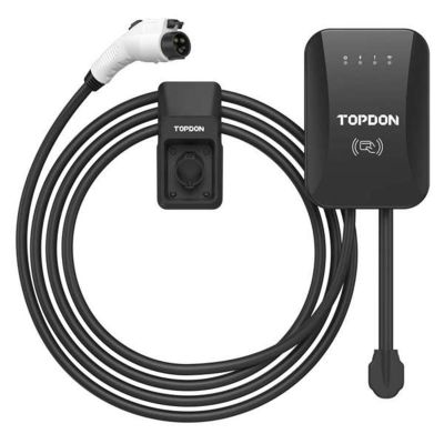 TOPEC001 image(0) - Topdon PulseQ AC Home EV Charger 16FT - 40A Level 2 EV Charger w/16FT Cable J1772 Plug, RFID Mode