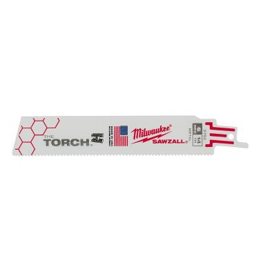 MLW48-01-2762 image(0) - Milwaukee Tool 6" 14 TPI The Torch SAWZALL Blades (10 Pk Bulk)