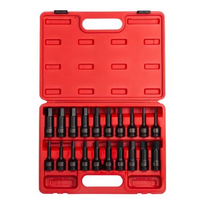 SUN2637 image(0) - Sunex 20PC 1/2" DR IMPACT HEX DRIVER MASTER SET