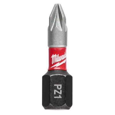 MLW48-32-4431 image(0) - Milwaukee Tool Shockwave 1" Impact Pozidriv #1Insert Bits (2PK)