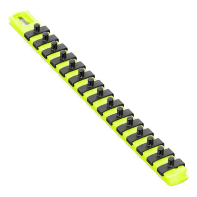 ERN8437HV image(0) - Ernst Mfg. 13” Socket Organizer with 15 Twist Lock Clips - HI-VIZ - 1/4”