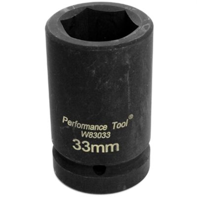 WLMW83033 image(0) - Wilmar Corp. / Performance Tool 1" DR Budd Wheel Socket 33MM