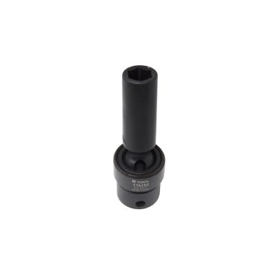 KTI37411 image(0) - K Tool International Socket impact Flex 11mm 3/8 in. Dr Deep