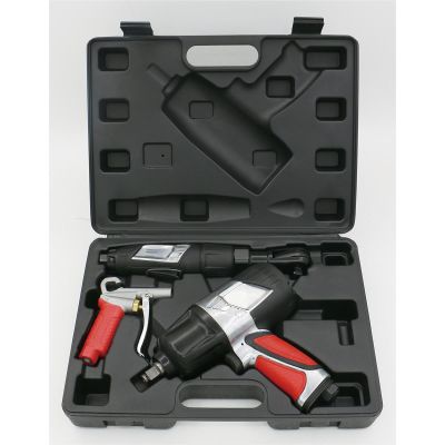 MILEX0303KIT image(0) - Milton Industries 3-PC PROFESSIONAL AIR TOOL KIT - (IMP WRENCH, AIR RATCHET, AND HIGH-FLOW BLOW GUN)