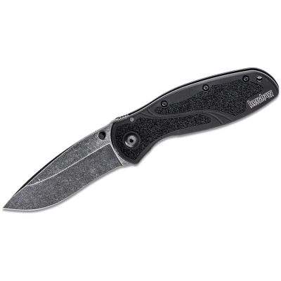 KER1670BW image(0) - Kershaw Blur Assisted Open Inset Liner Lock Do-it-All Blade EDC Folding Pocket Knife with Blackwashed Finish - Black