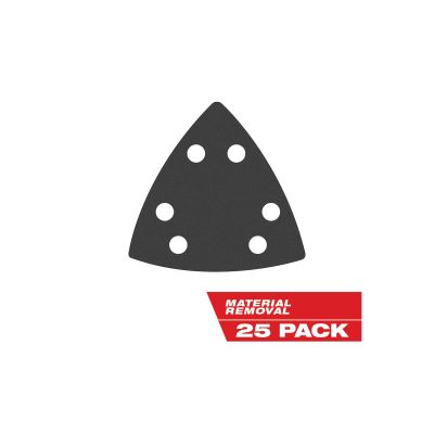 MLW49-25-2025 image(0) - Milwaukee Tool Milwaukee OPEN-LOK 3-1/2" TRIANGLE SANDPAPER VARIETY PACK 25PC