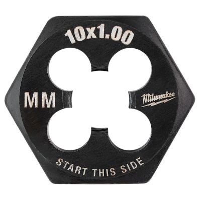 MLW49-57-5354 image(0) - Milwaukee Tool M10-1.00 mm 1-Inch Hex Threading Die