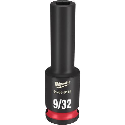 MLW49-66-6116 image(0) - Milwaukee Tool SHOCKWAVE Impact Duty  3/8" Drive 9/32" Deep 6 Point Socket