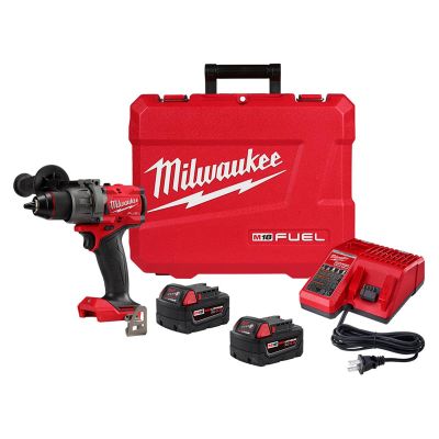 MLW2904-22 image(0) - Milwaukee Tool M18 FUEL 1/2" Hammer Drill/Driver Kit