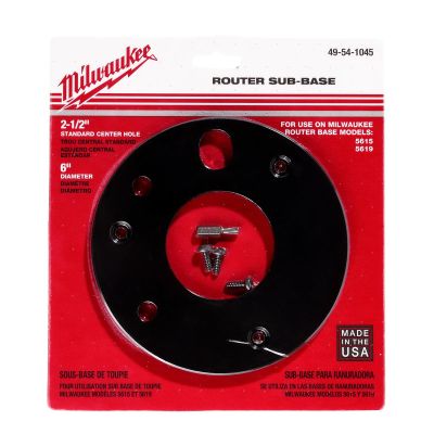 MLW49-54-1045 image(0) - Milwaukee Tool 6" Diameter, 2-1/2" Center Hole Sub-Base