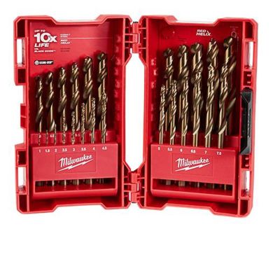 MLW48-89-2531 image(0) - Milwaukee Tool RED HELIX Cobalt Metric Drill Bit Set &hyphen; 25PC