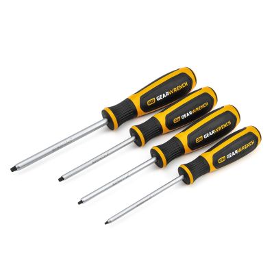 KDT80065H image(0) - GearWrench 4 Pc. Square Dual Material Screwdriver Set