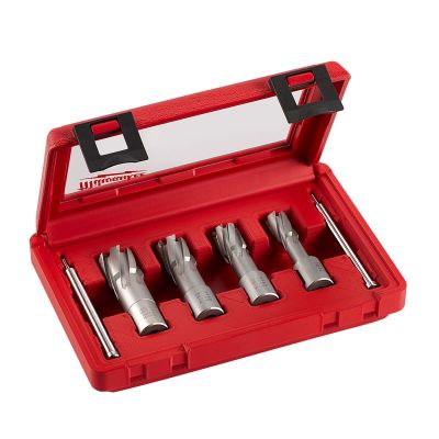 MLW49-22-8430 image(0) - Milwaukee Tool 4PC 1-3/8" TCT Annular Cutter Kit