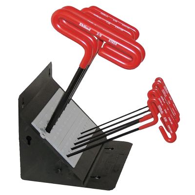 EKL50190 image(0) - Eklind Tool Company HEX KEY SET 10PC SAE THANDLE CUSH GRIP 9IN W/STAND