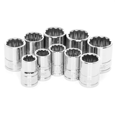 WLMW38800 image(0) - Wilmar Corp. / Performance Tool 10 Pc 3/8'' Dr 12pt MM Skt Set