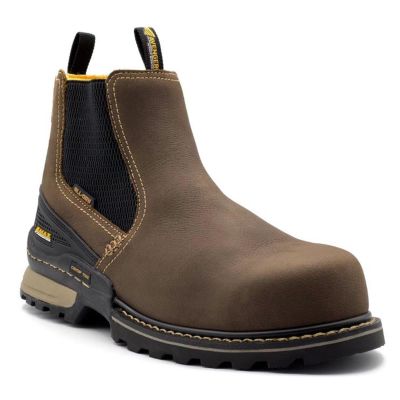 FSIA8720-10M image(0) - Avenger Work Boots A-MAX DOZER Chelsea Series - Men's High Top Boots - Composite - CT|EH|SR|WP  - Brown - Size: 10M