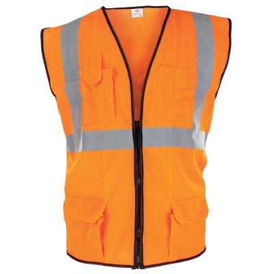 SAS692-2209 image(0) - SAS Safety Class-2 Orange Surveyor's Vest, L