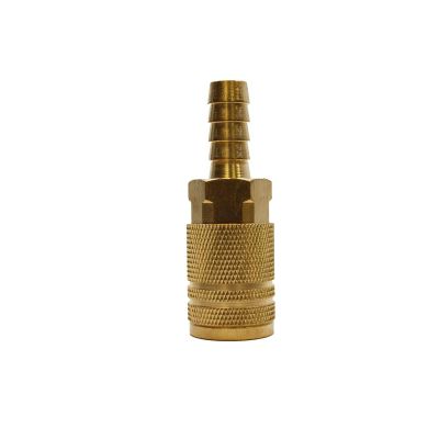 AMFC20-44B image(0) - Amflo BRASS COUPLER 1/4 3/8"BARB W/STEEL