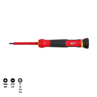 MLW48-22-2217 image(0) - Milwaukee Tool 8-in-1 1000V Insulated Precision Multi-Bit Screwdriver