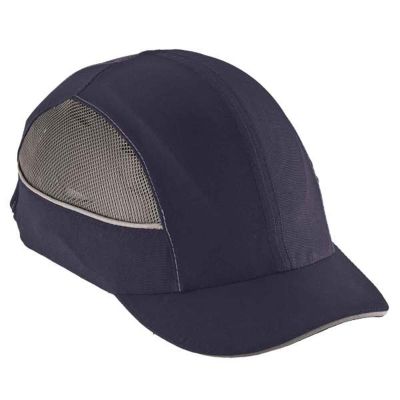 ERG23373 image(0) - Ergodyne 8960 Short Brim Navy Bump Cap w/ LED Lighting Tech