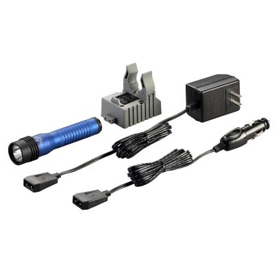 STL74767 image(0) - Streamlight Strion LED HL Rechargeable Flashlight 120V/100V AC/12V DC &hyphen; 1 Holder - Clam- Blue