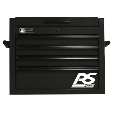 HOMBK02027401 image(0) - Homak Manufacturing 27 in. RS PRO 4 Drawer Top Chest w/ Outlet - Black