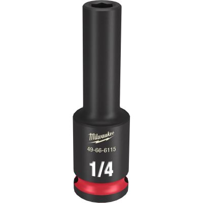 MLW49-66-6115 image(0) - Milwaukee Tool SHOCKWAVE Impact Duty  3/8" Drive 1/4" Deep 6 Point Socket