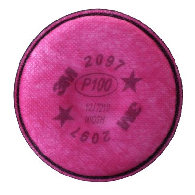 MMM7184 image(0) - 3M P100 FILTER FOR HALF FACEPIECE RESPIRATOR 2/PK