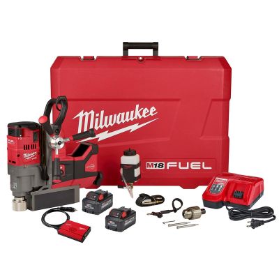 MLW2788-22HD image(0) - Milwaukee Tool M18 FUEL 1-1/2" Lineman Magnetic Drill High Demand Kit