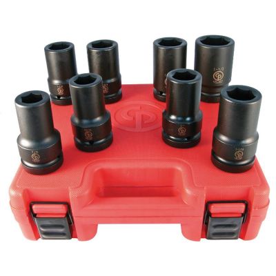 CPTSS808D image(0) - Chicago Pneumatic 1"DR 8PC SAE DEEP IMPACT SOCKET SET