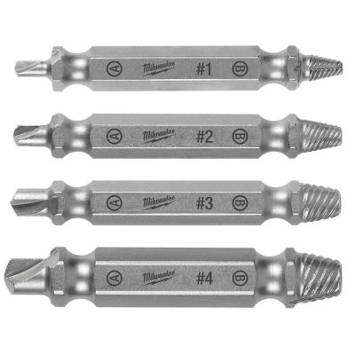 MLW49-57-9001 image(0) - Milwaukee Tool M2 Steel Screw Extractor Set 4PC